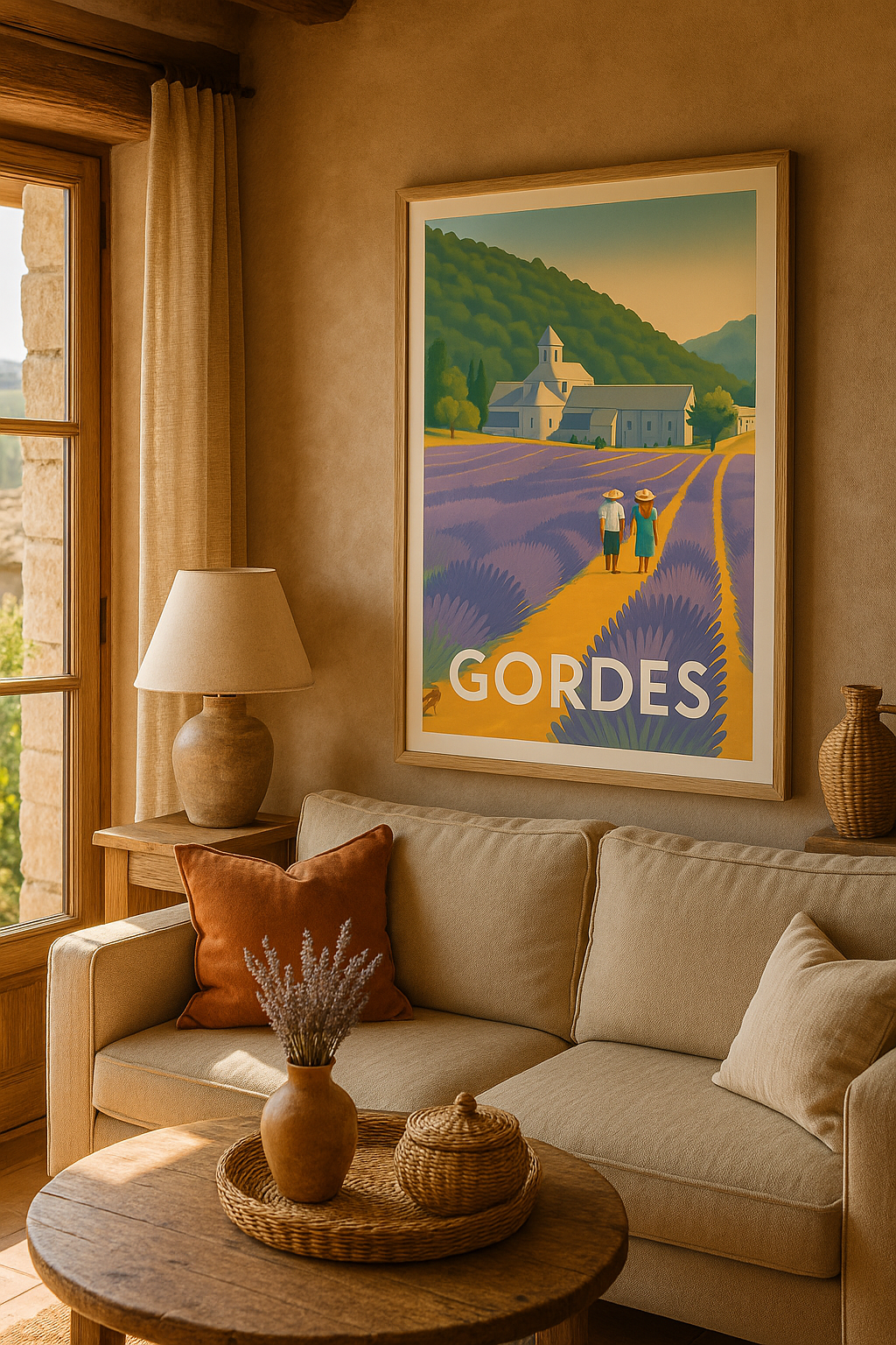 Mise en situation Affiche de Gordes - Balade champêtre au cœur de la Provence