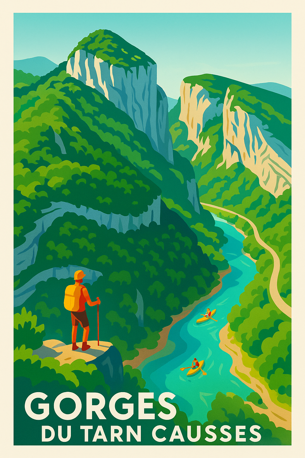 Affiche Gorges du Tarn Causses — Évasion et Nature grandiose · poster d'art de Gorges du Tarn Causses