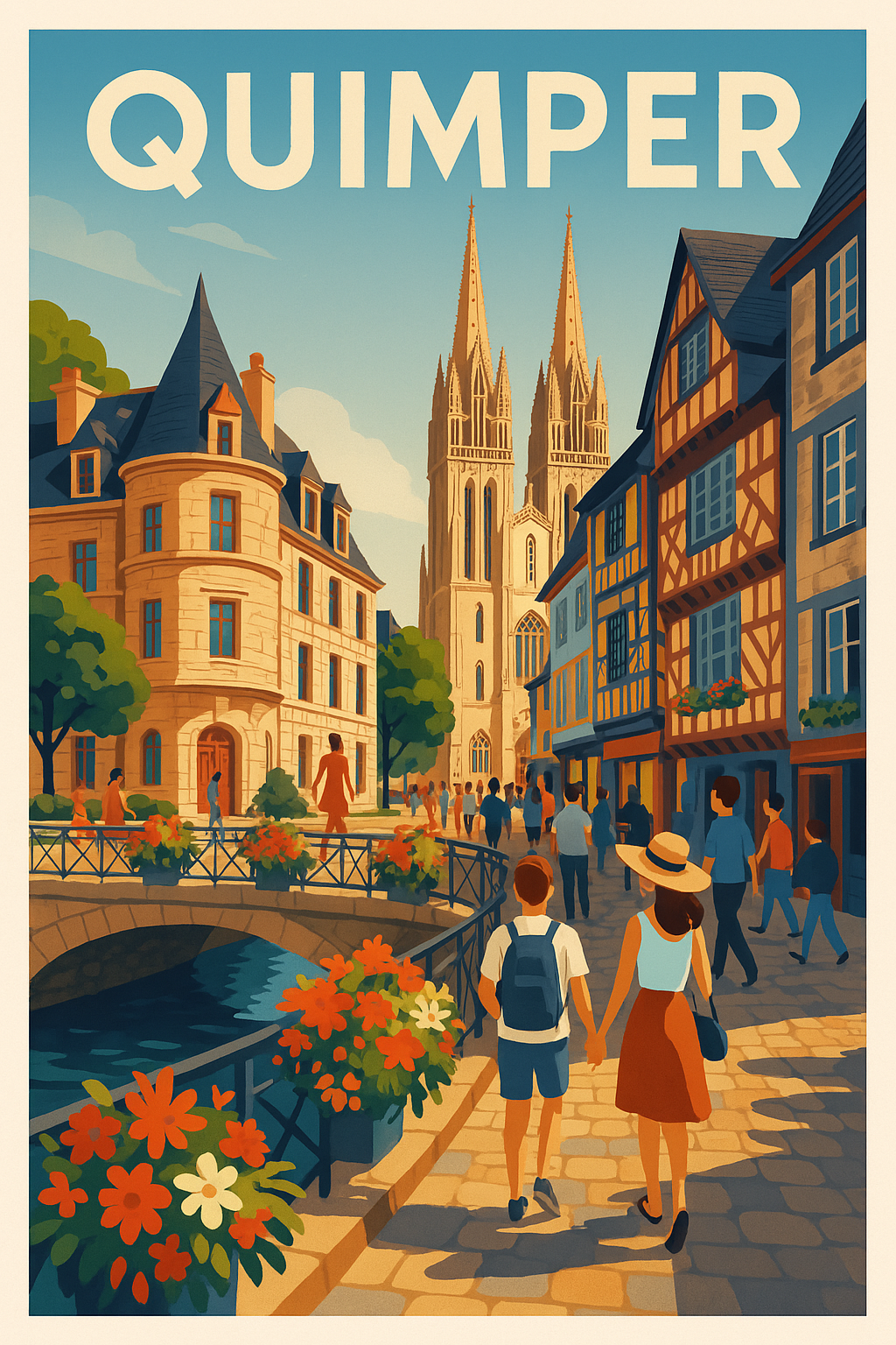 Quimper - Charme breton sous le soleil