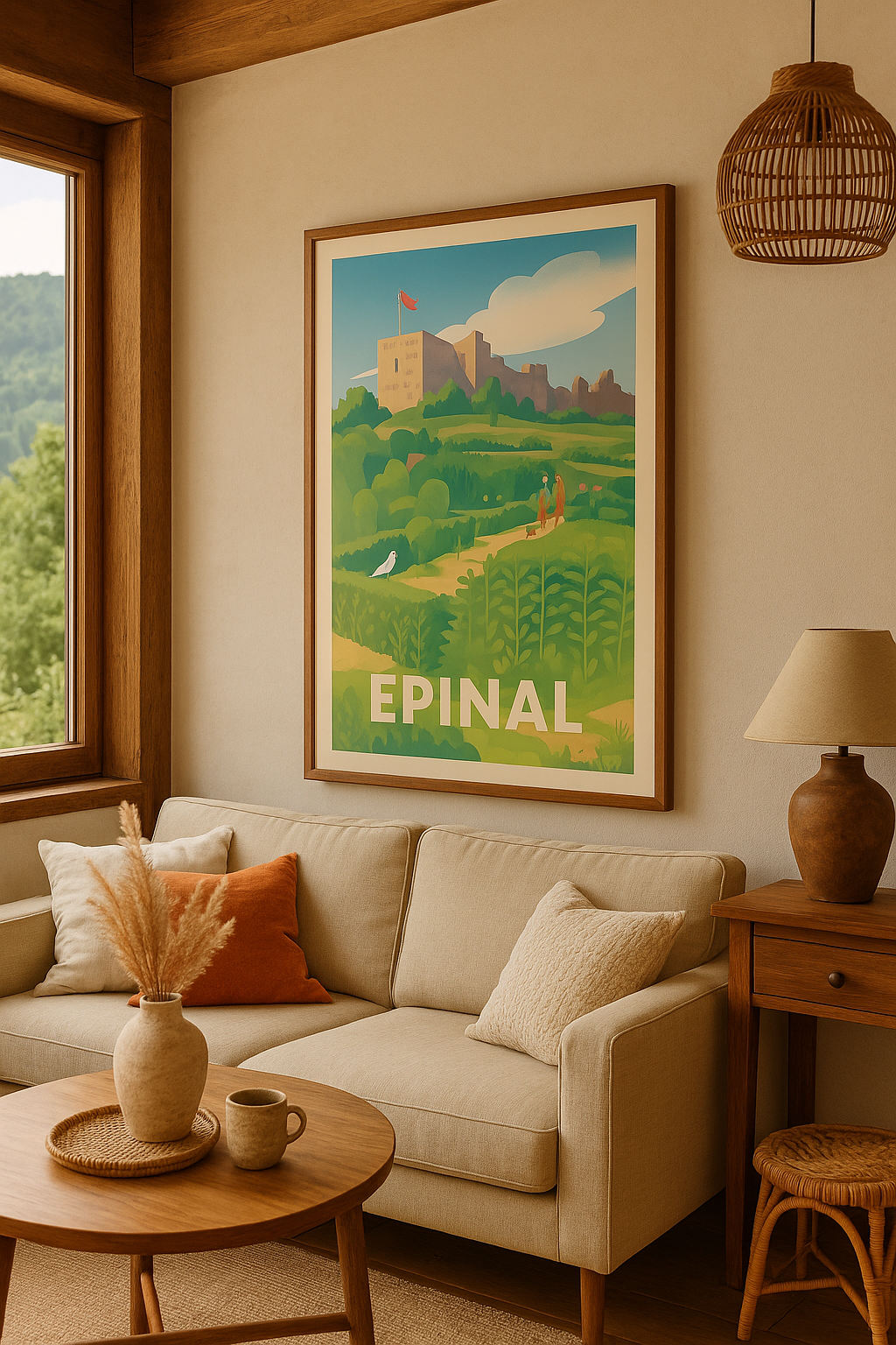 Mise en situation Affiche Épinal - Charme bucolique et patrimoine historique