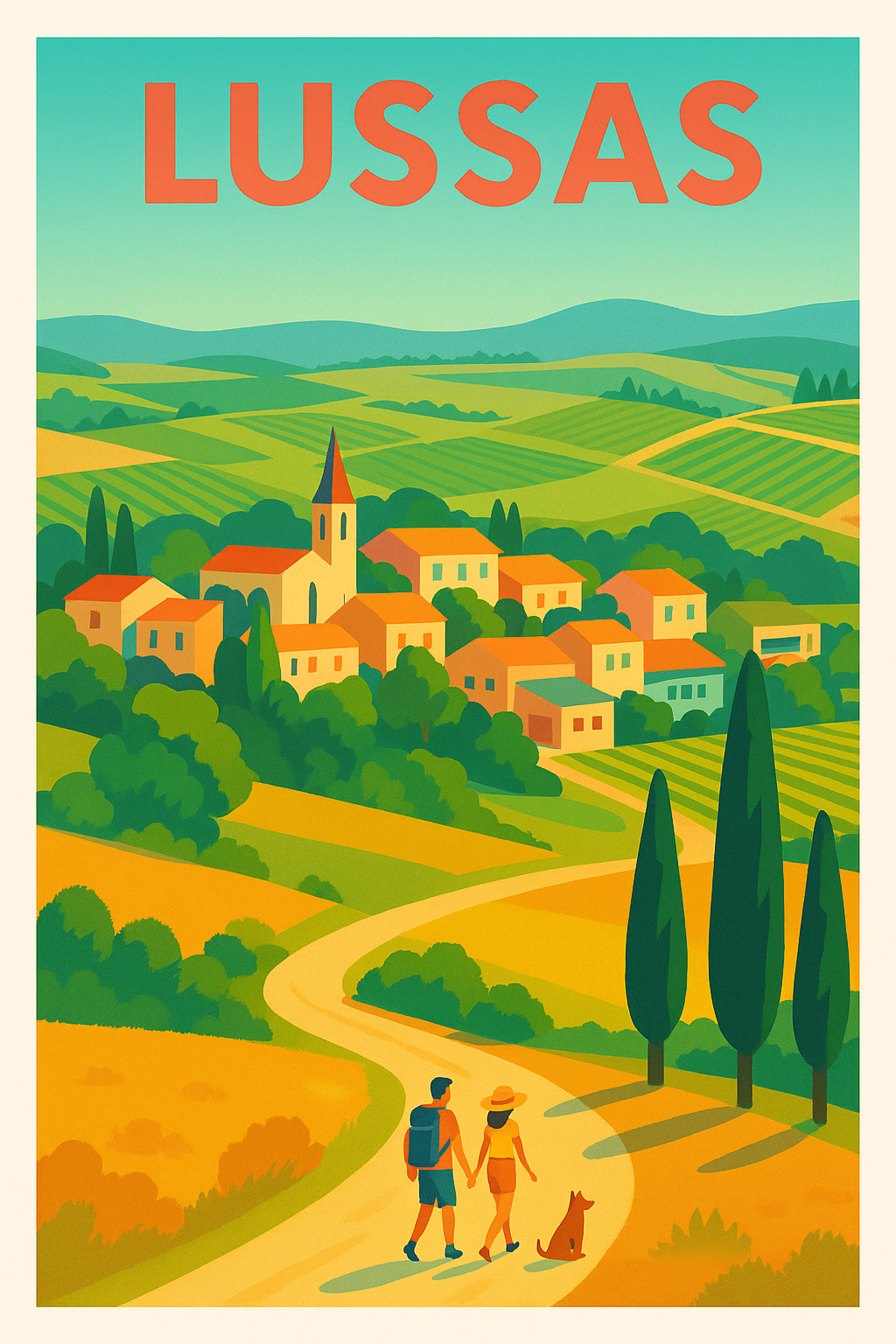 Affiche de Lussas - Échappée bucolique en Ardèche