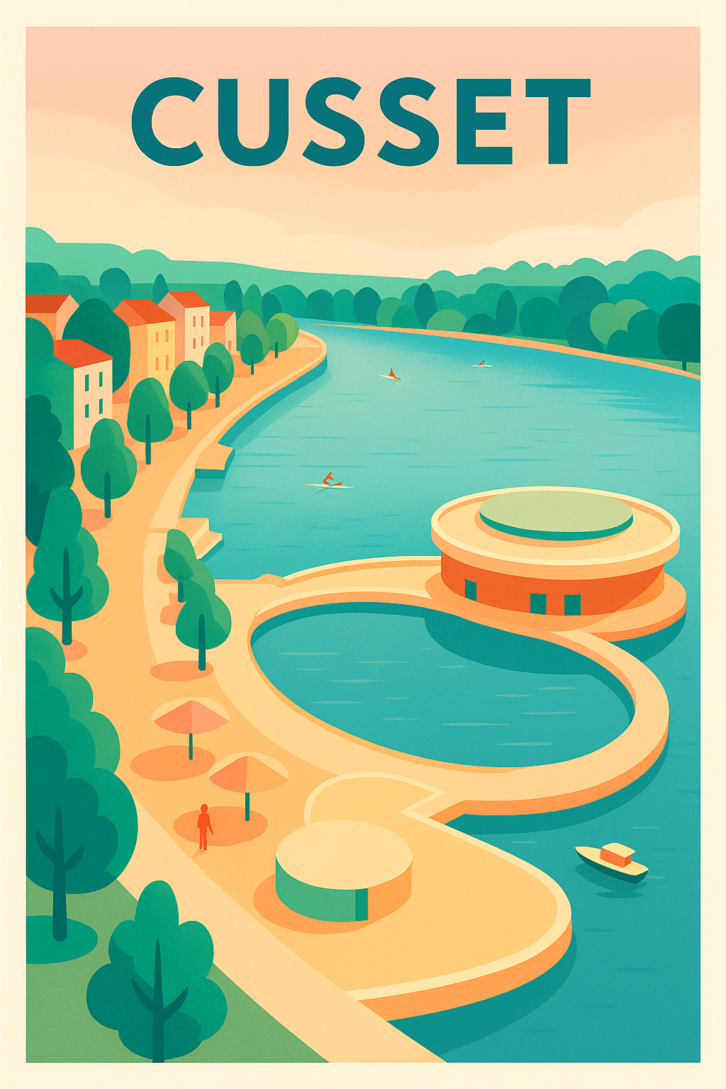 Affiche de Cusset - Escapade estivale au bord de l'eau