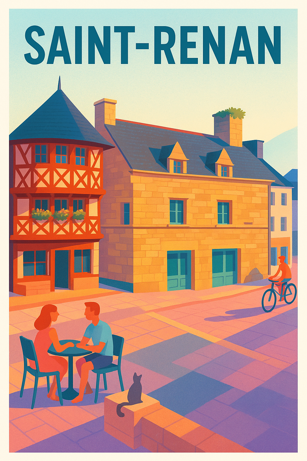 Affiche de Saint-Renan - Charme breton ensoleillé