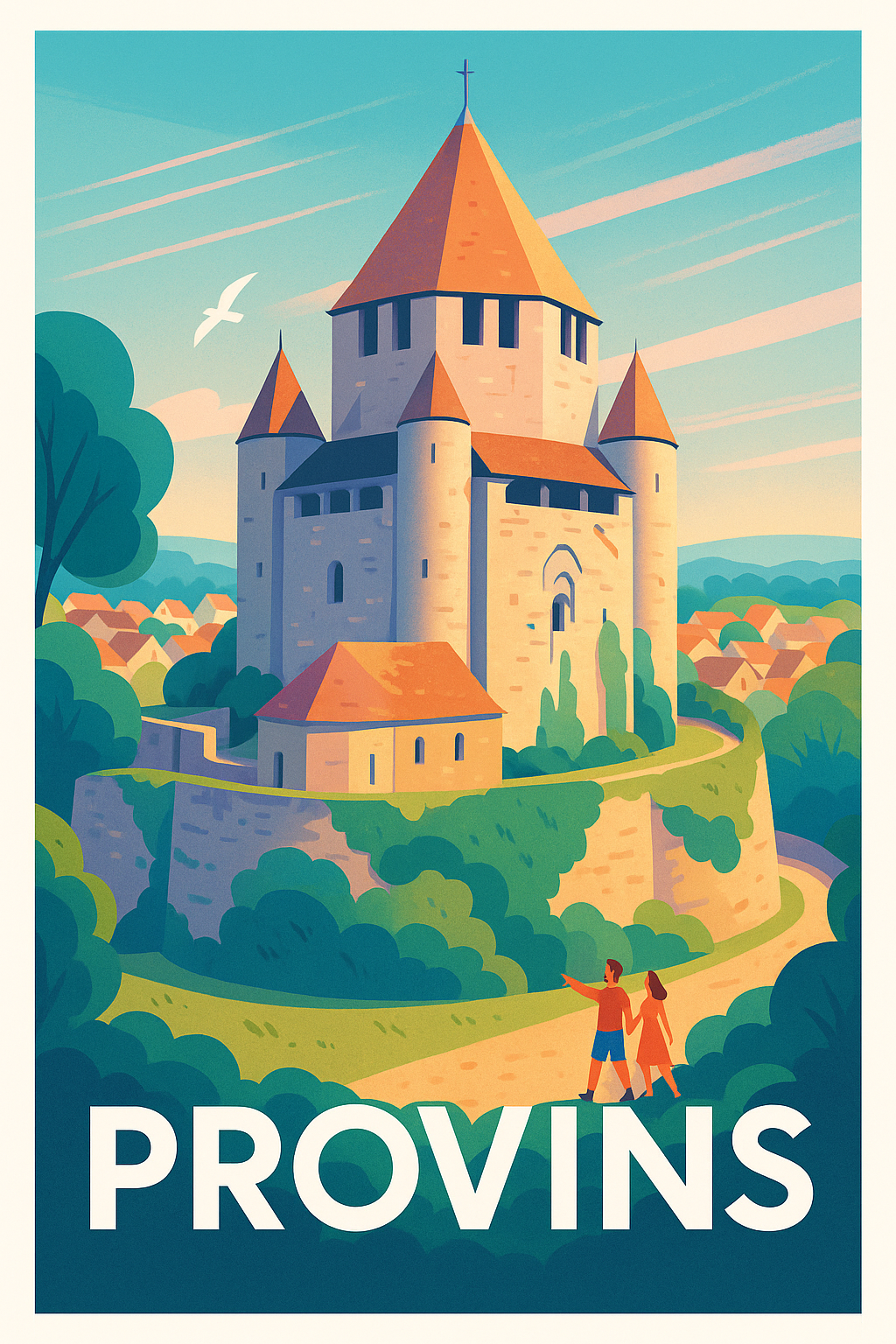 Affiche Provins - Voyage au cœur de la cité médiévale