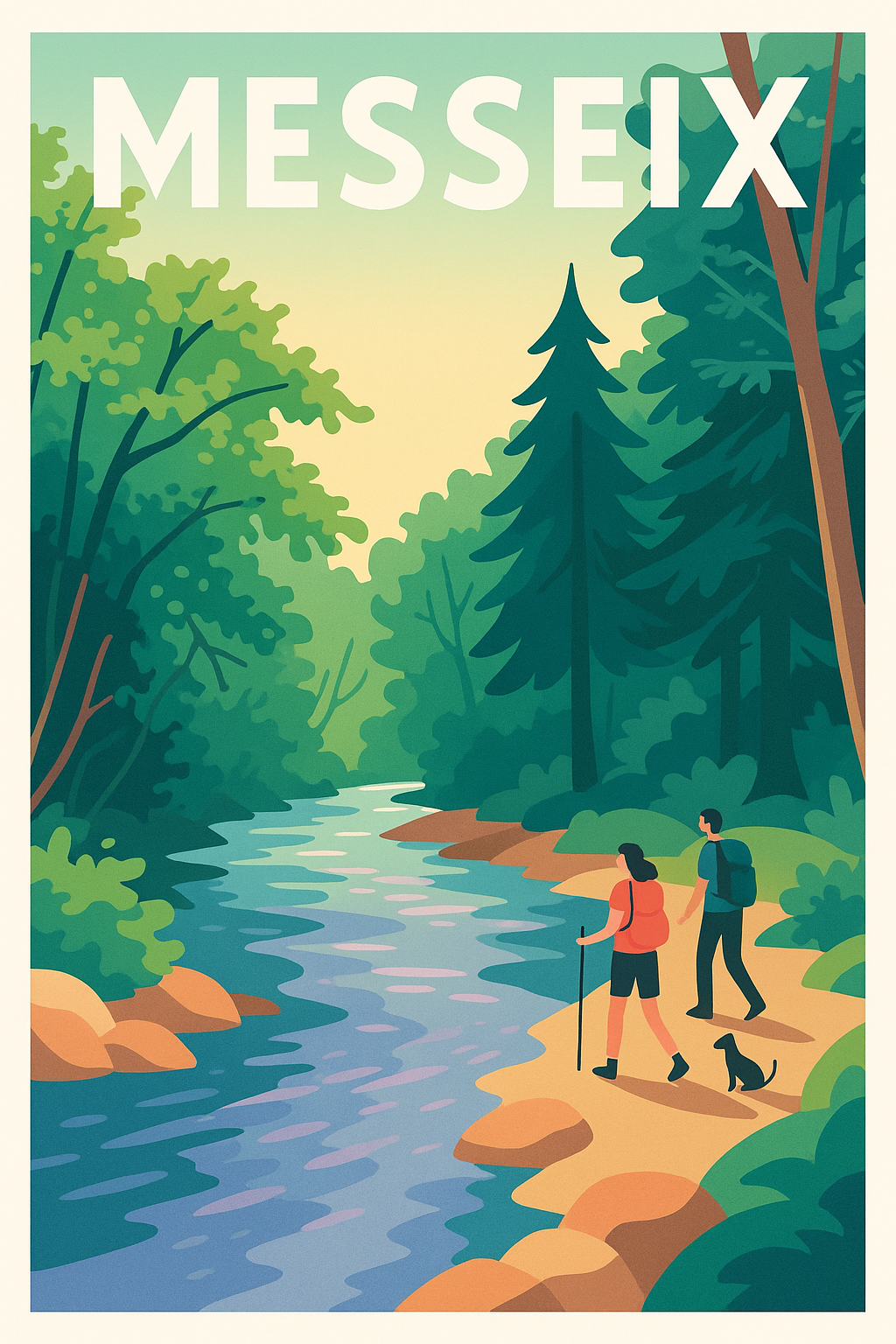 Affiche de Messeix - Escapade nature au bord de la rivière