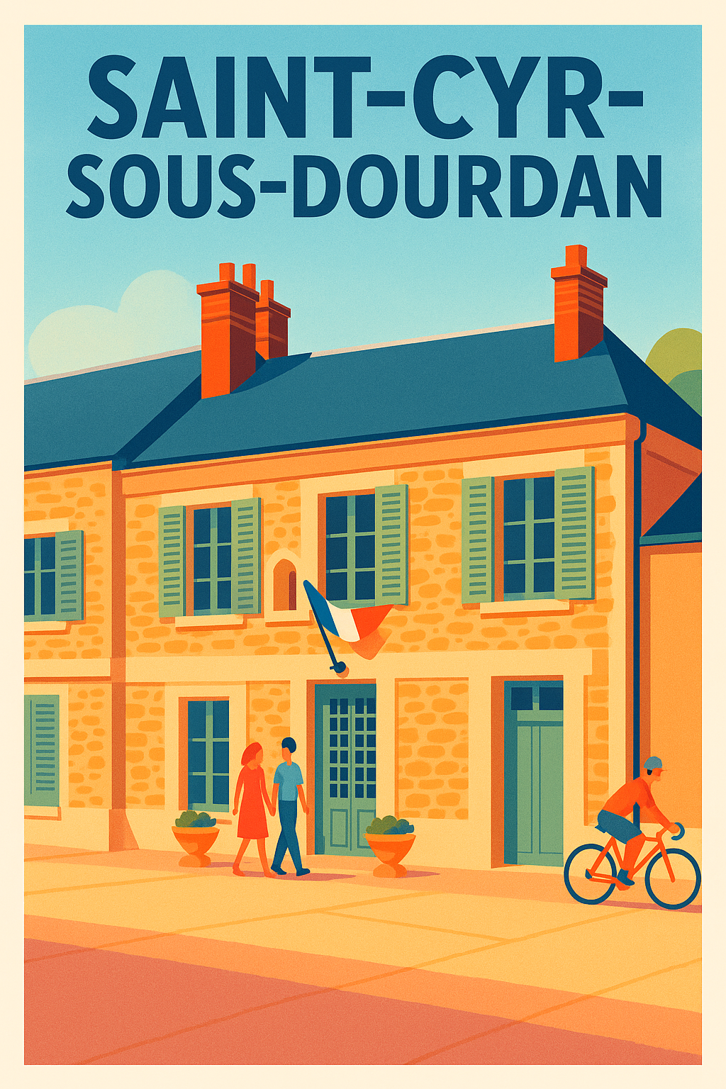 Affiche de Saint-Cyr-sous-Dourdan - Charme et douceur d'une ville paisible