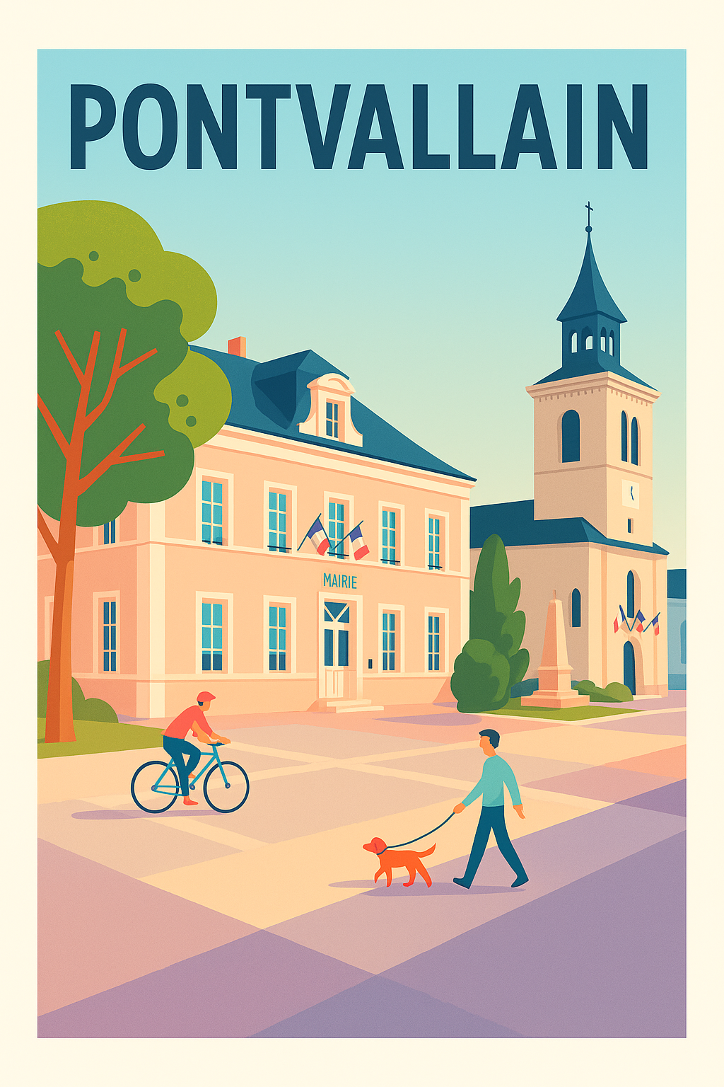 Affiche de Pontvallain - Charme paisible et quotidien
