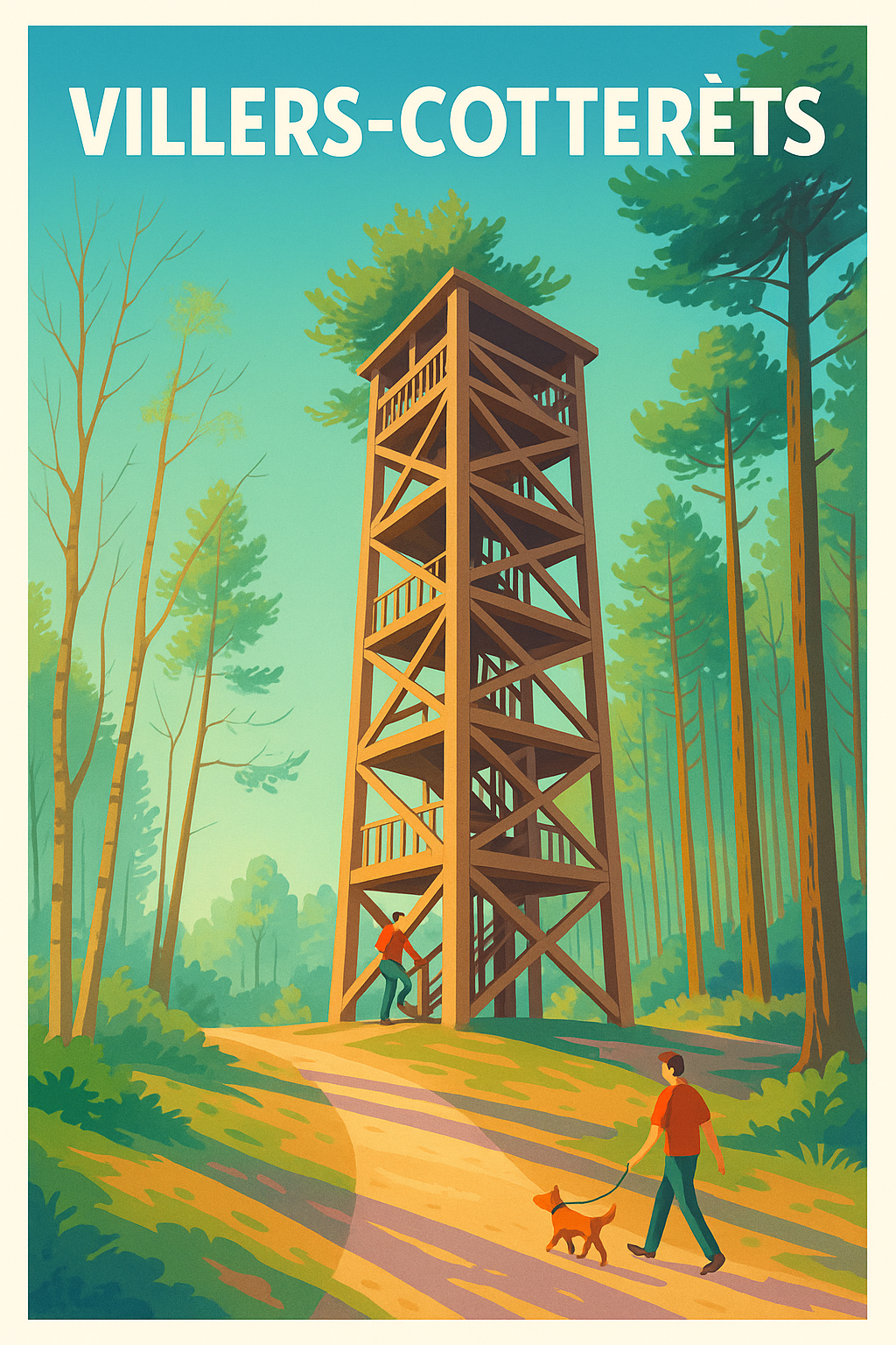 Affiche de Villers-Cotterêts - Invitation à l'évasion en pleine nature