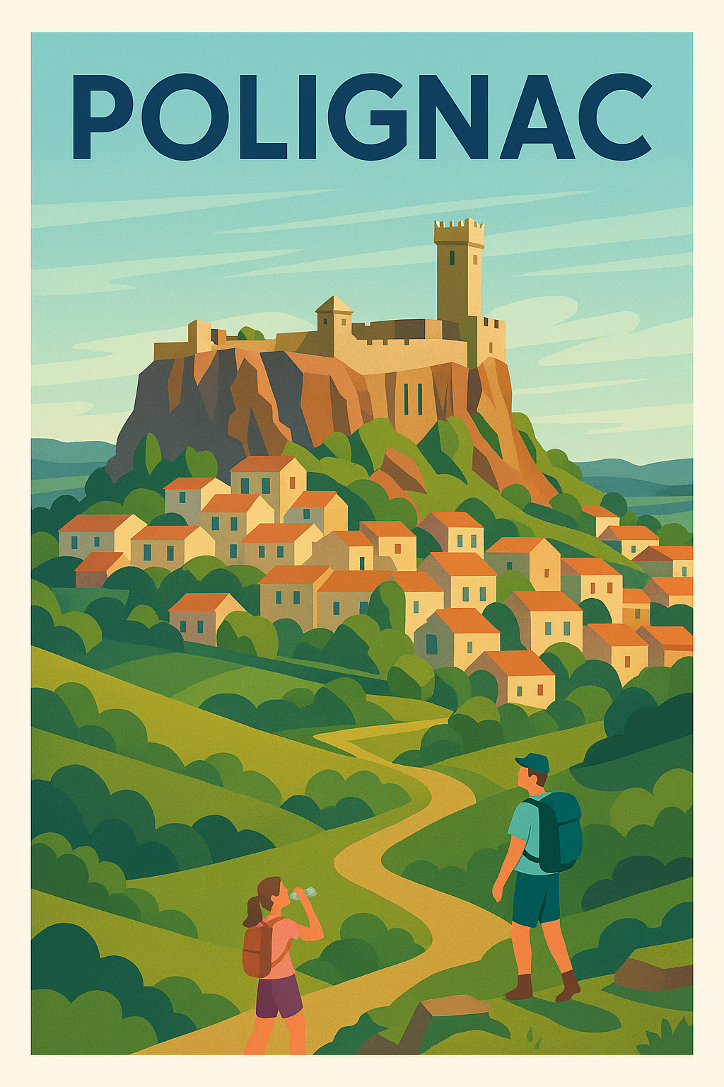 Affiche Polignac — Exploration entre histoire et nature · poster d'art de Polignac