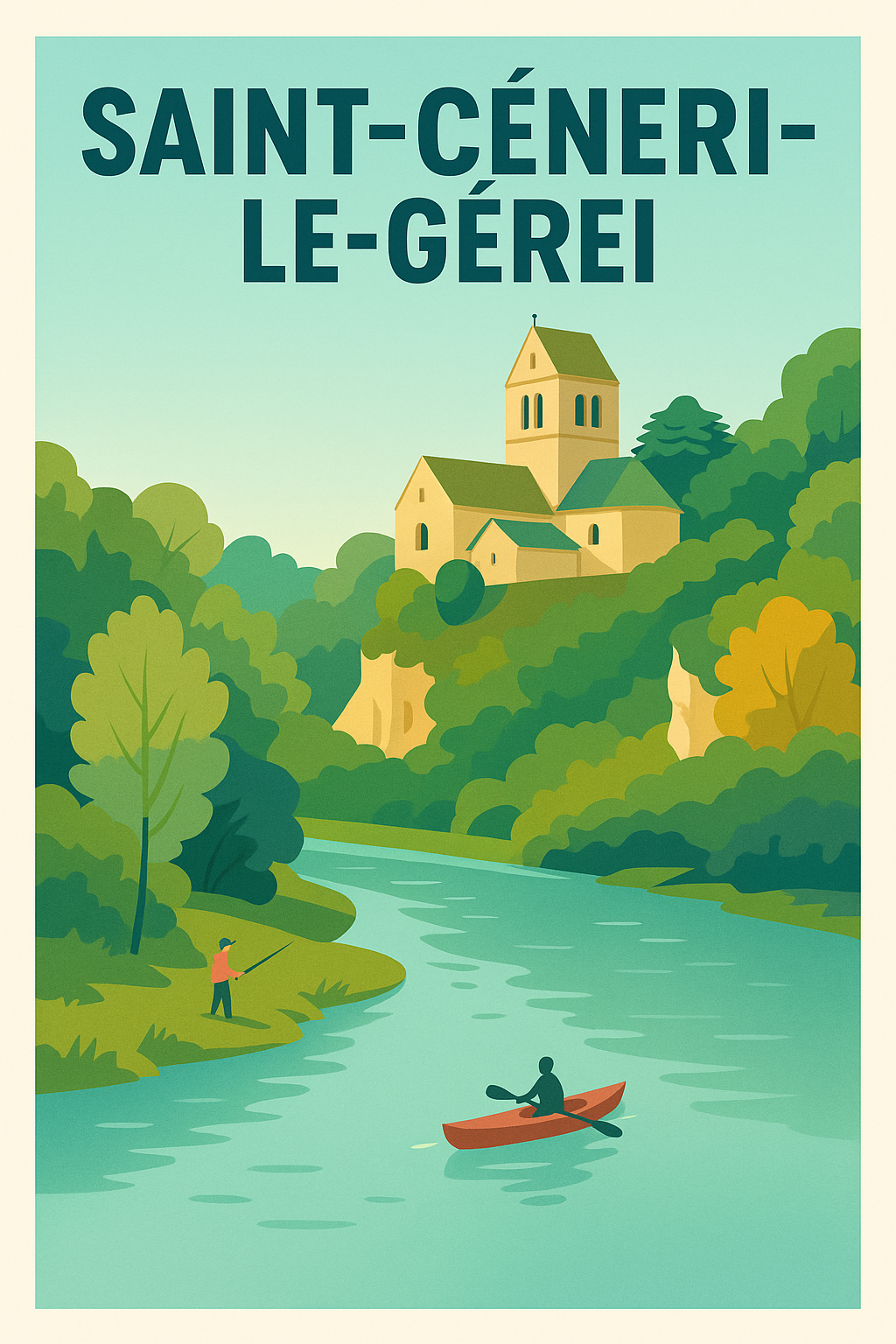 Affiche de Saint-Céneri-le-Gérei - Tranquillité au fil de l'eau