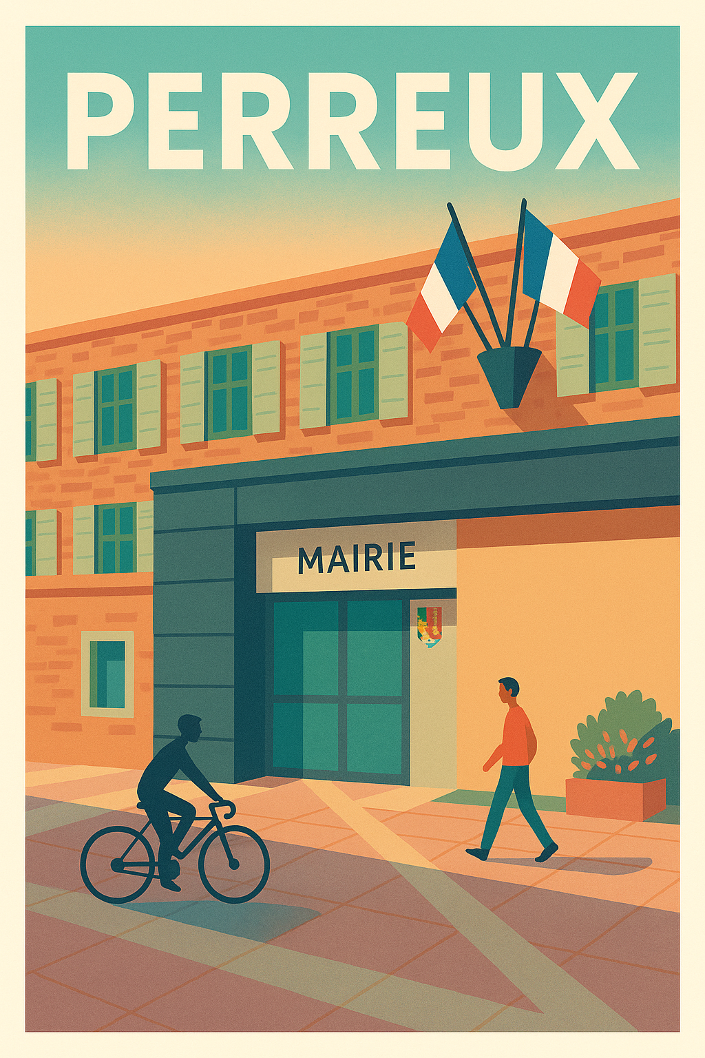 Affiche de Perreux - Charme et vie quotidienne au cœur de la mairie