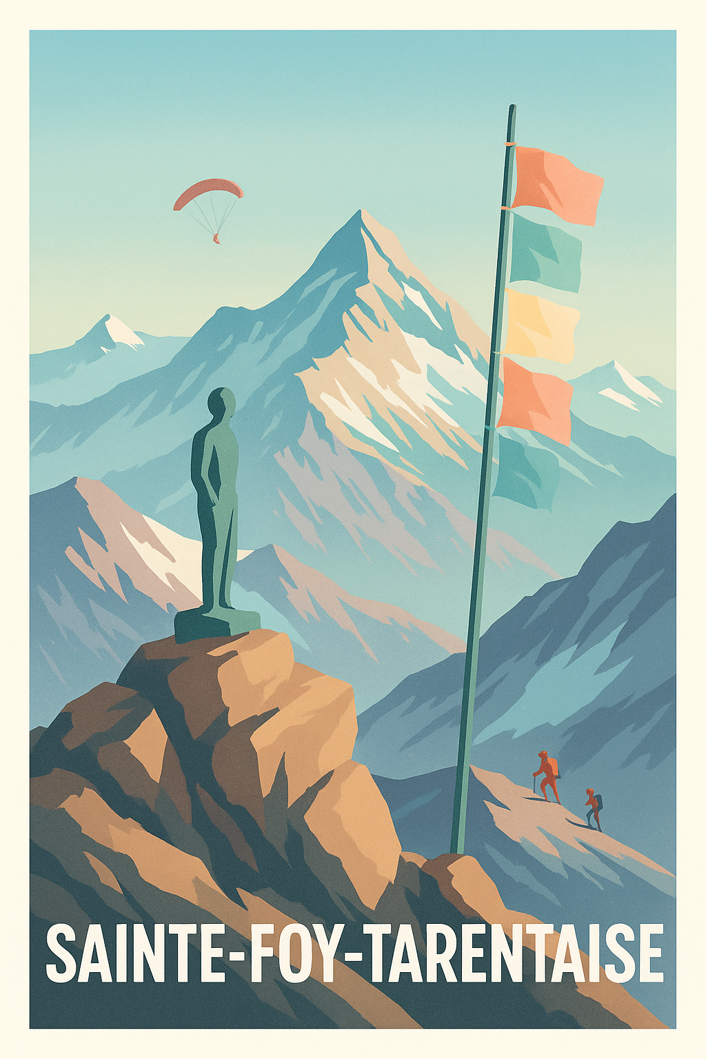 Affiche de Sainte-Foy-Tarentaise - Escapade alpine et esprit d'aventure