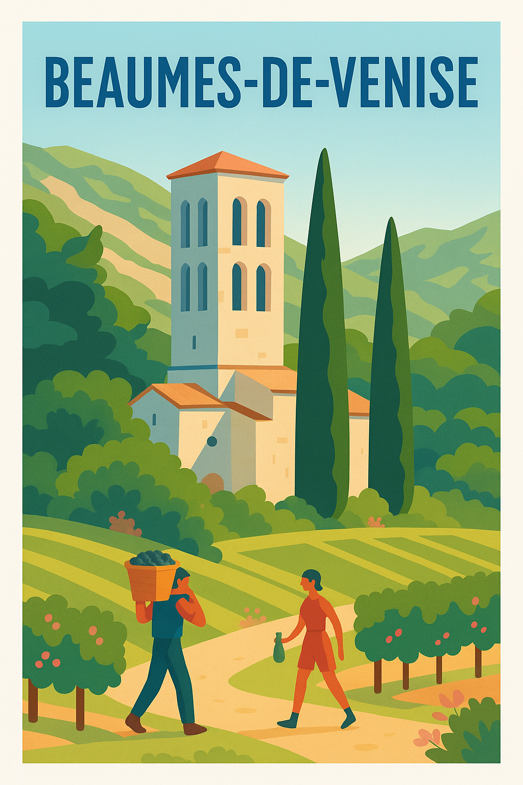 Affiche de Beaumes-de-Venise - Élégance et terroir en Provence