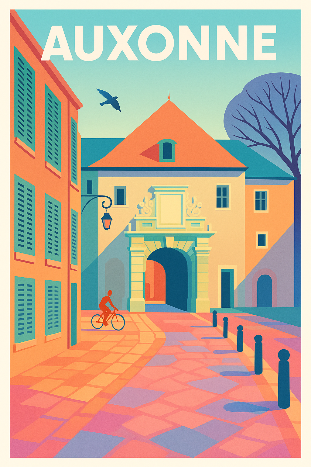 Affiche de Auxonne - Évasion colorée au cœur de la cité historique