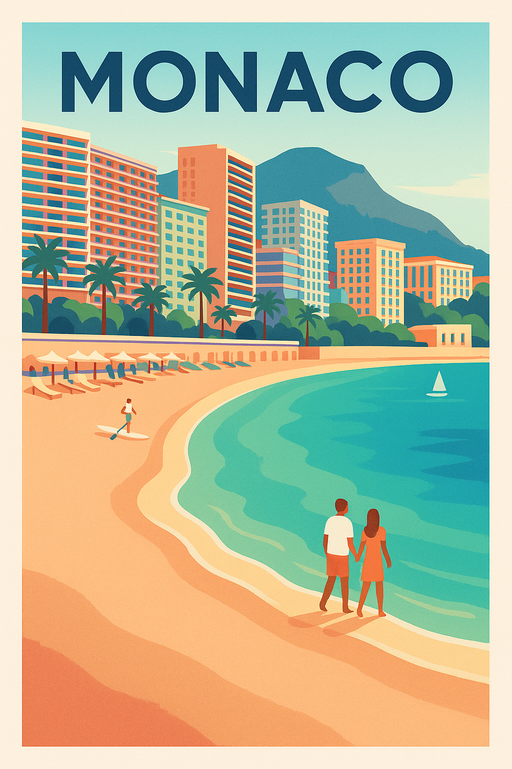 Affiche de Monaco - Escapade romantique au bord de la mer