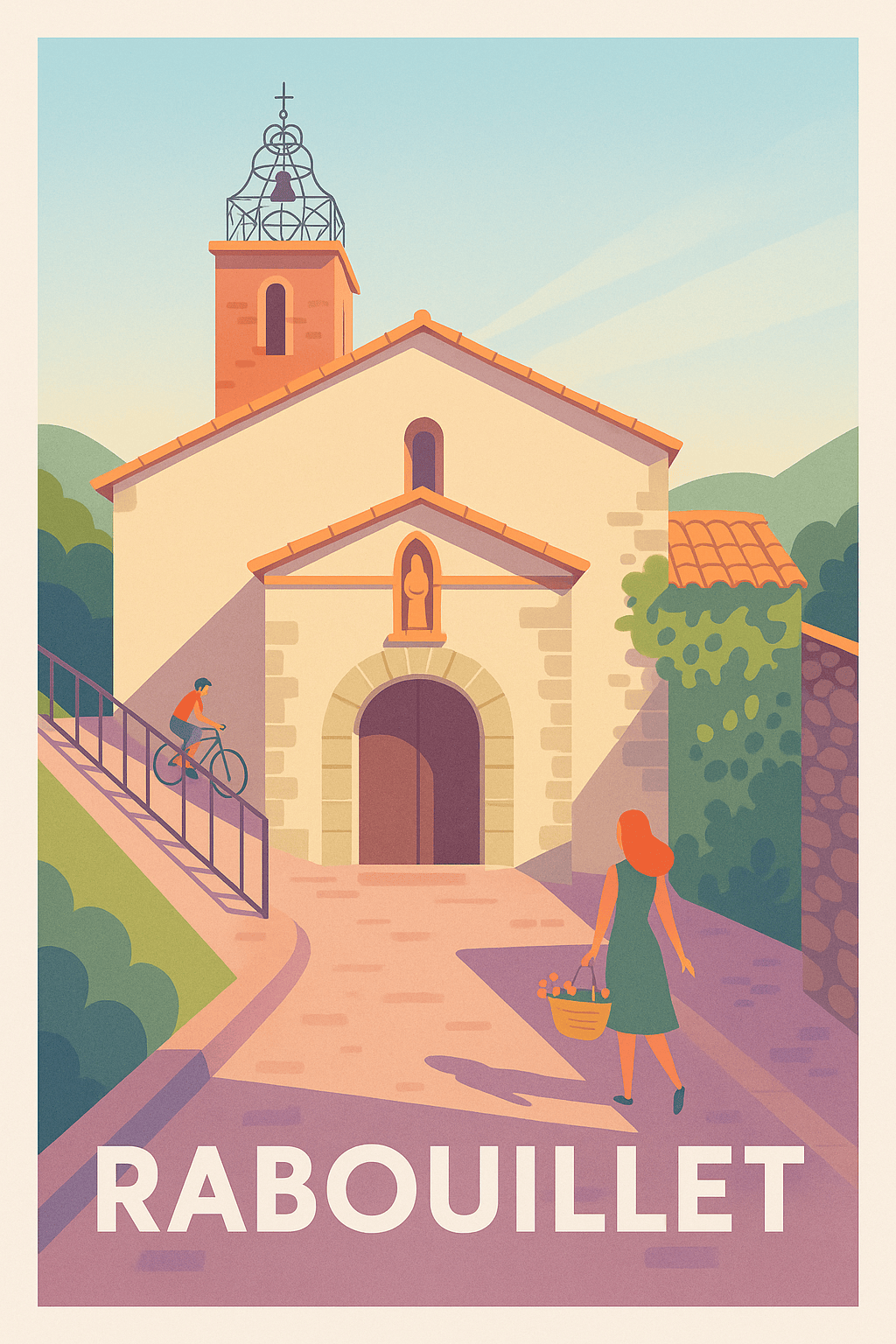 Affiche Rabouillet — Charme pittoresque au cœur du village · poster d'art de Rabouillet