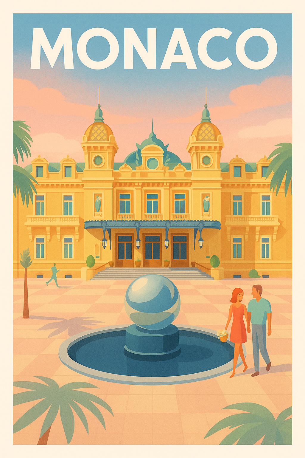 Affiche de Monaco - Élégance et romance en Méditerranée