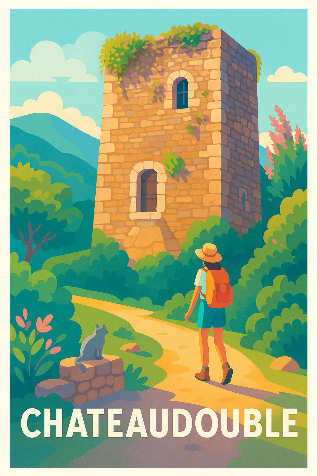 Affiche Chateaudouble — Voyage au cœur de l'histoire et de la nature · poster d'art de Chateaudouble