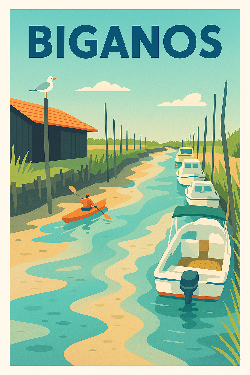 Affiche de Biganos - Douceur et Sérénité entre Rivière et Ciel