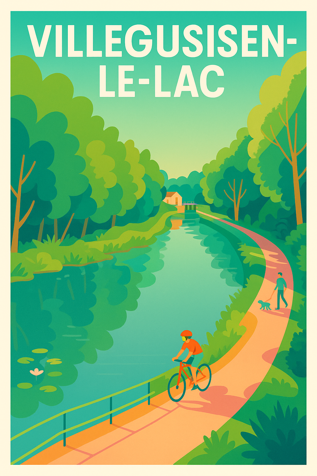 Affiche de Villegusien-le-Lac - Promenade bucolique au fil de l'eau
