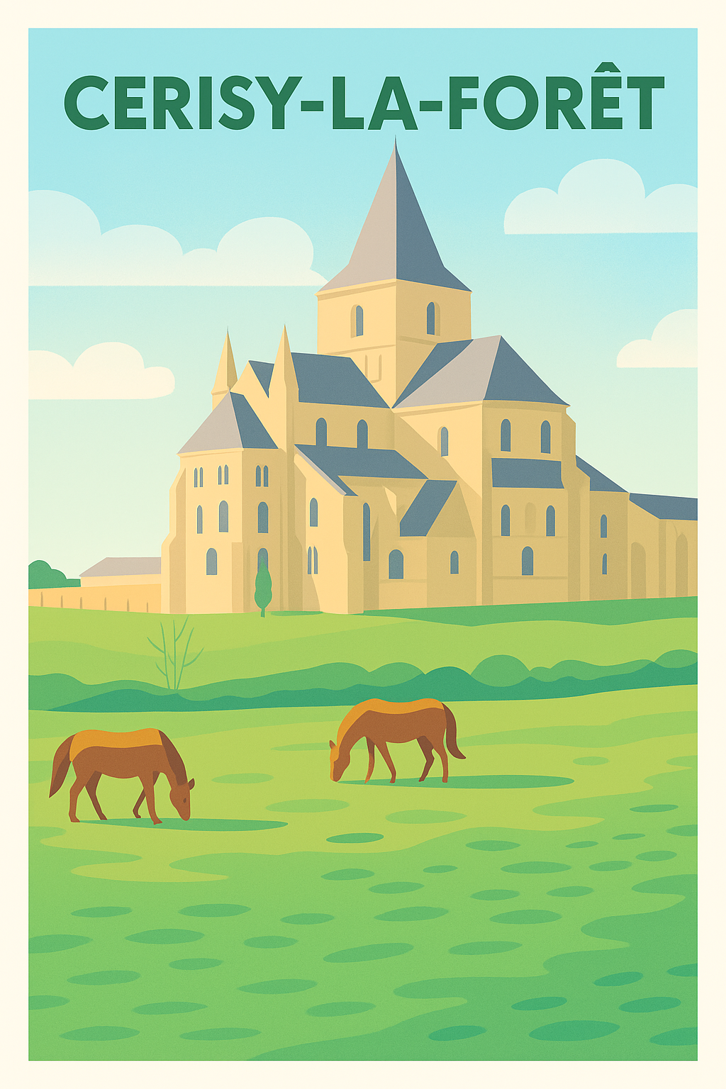 Affiche de Cerisy-la-Forêt - Charme bucolique normand