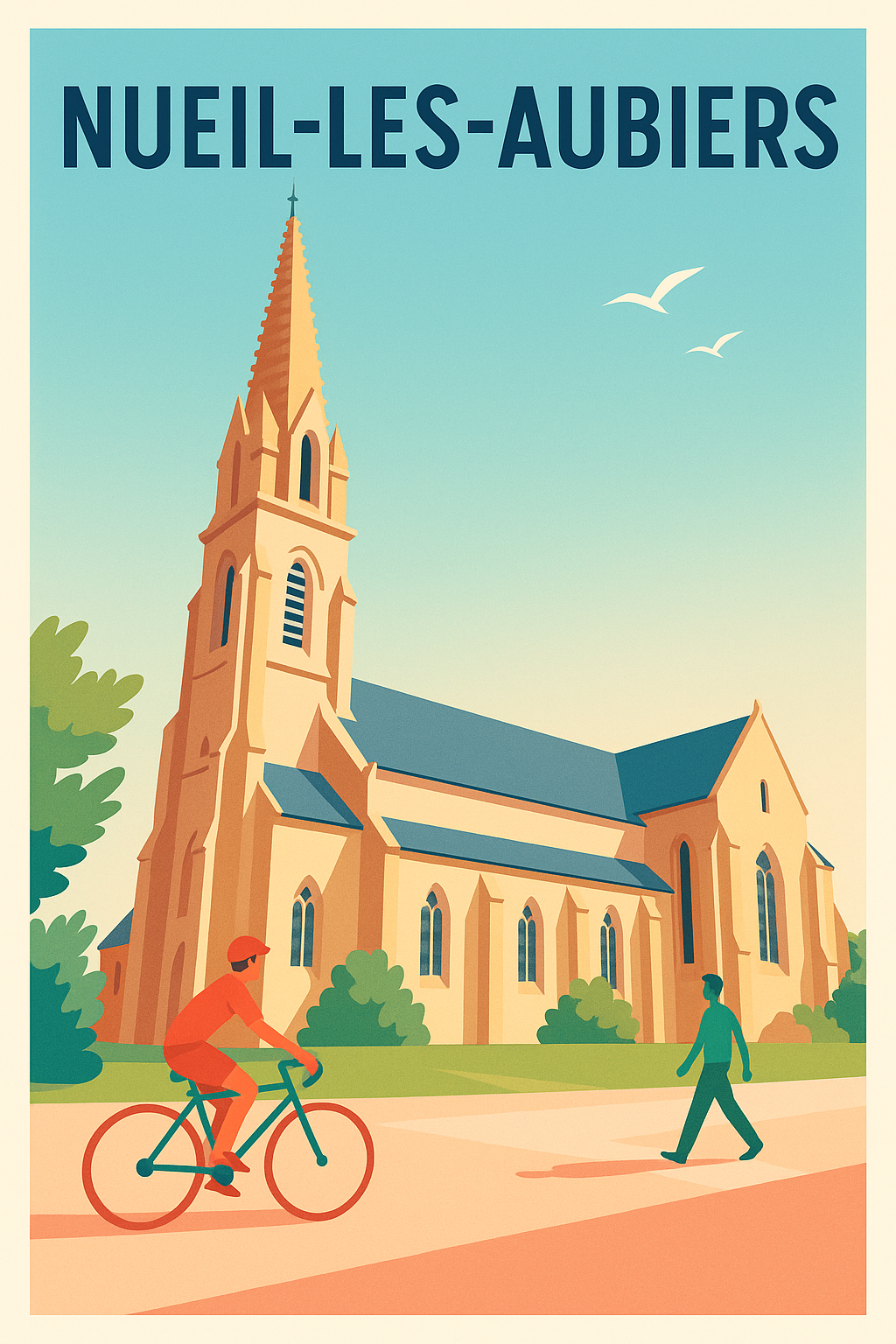 Affiche de Nueil-les-Aubiers - Charme architectural et sérénité au cœur de la ville