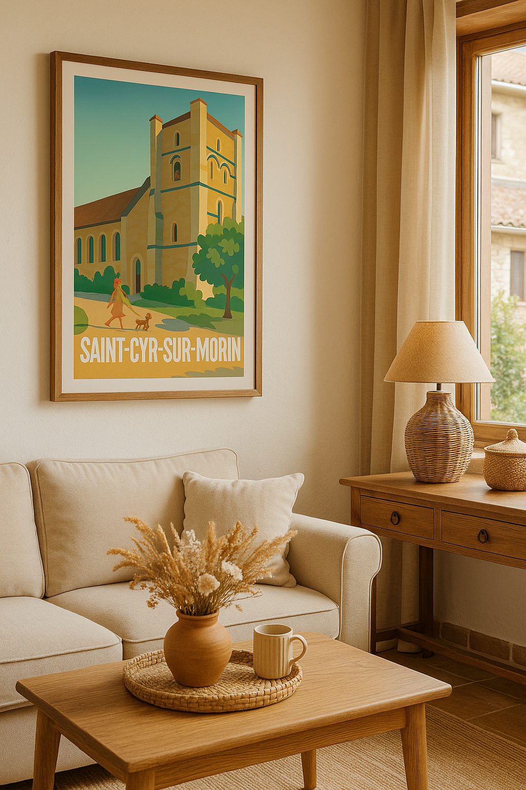 Mise en situation Affiche Saint-Cyr-sur-Morin - Sérénité et charme historique