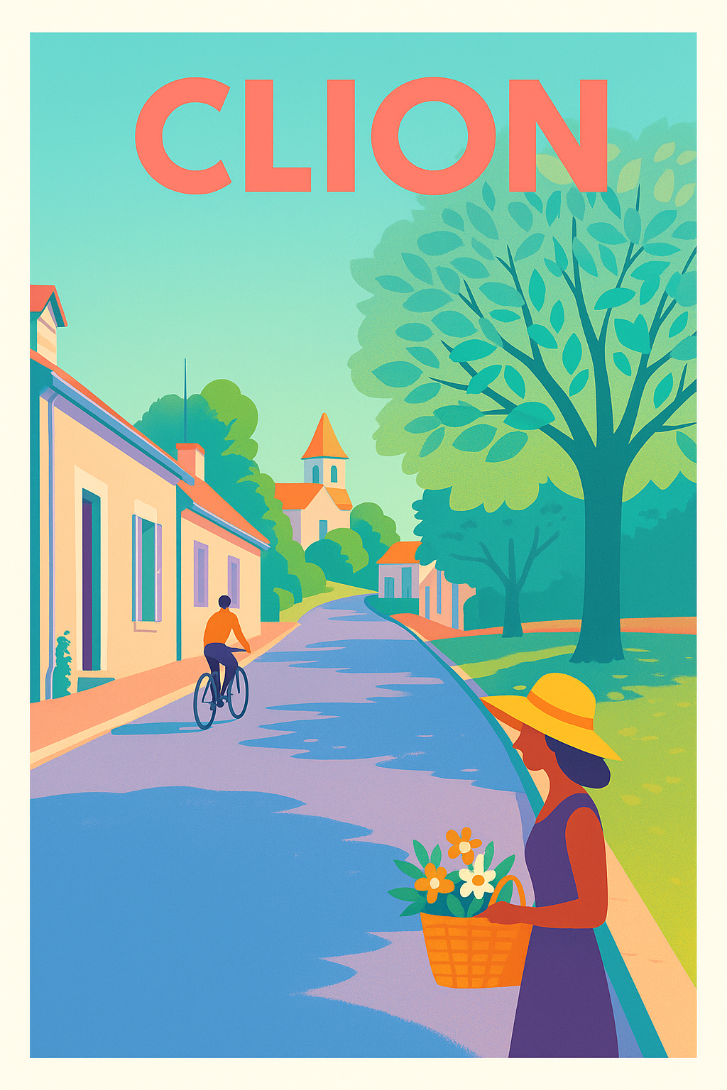 Affiche de Clion - Charme bucolique à l'ombre des arbres