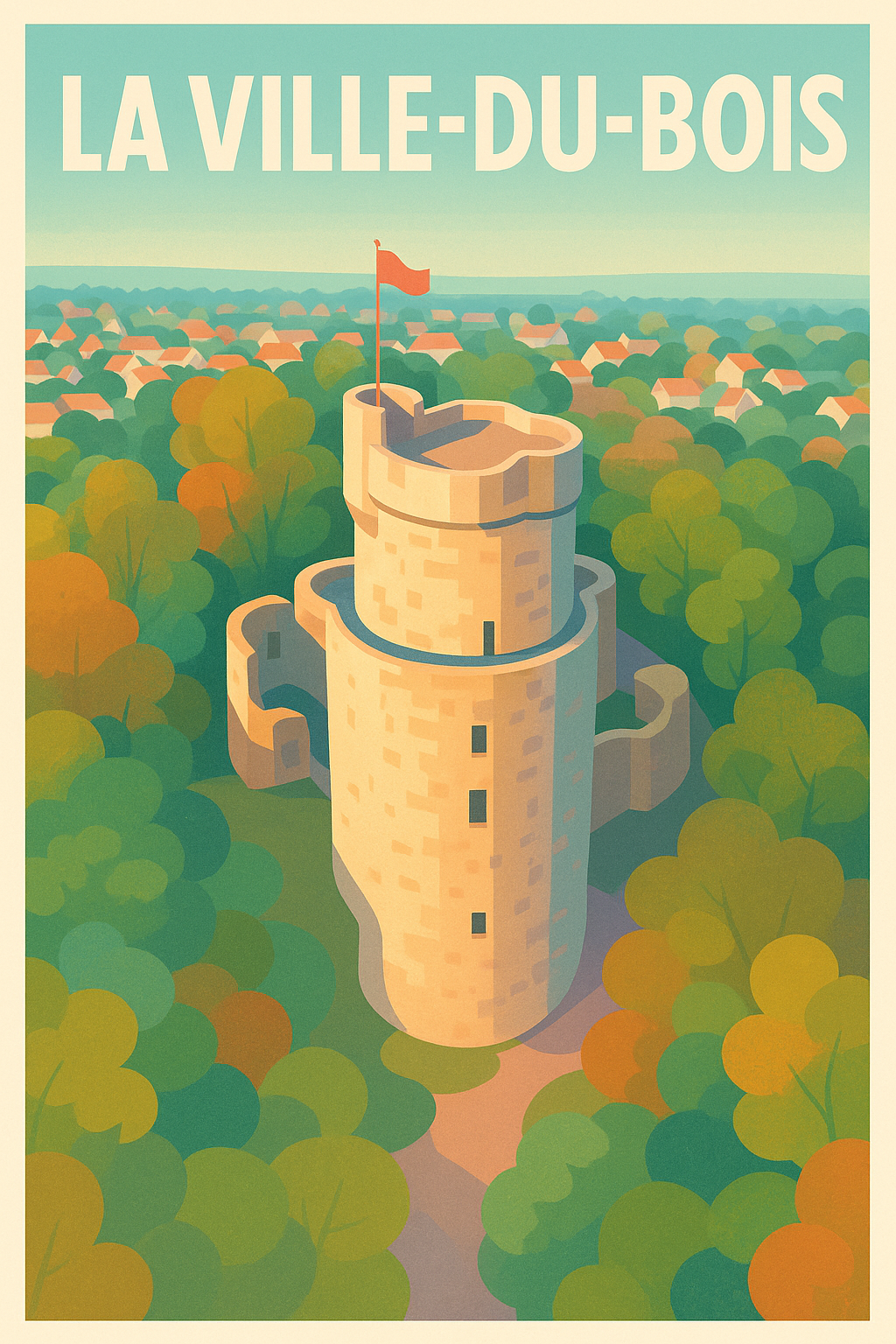 Affiche de La Ville-du-Bois - Authentique tour médiévale au cœur de la nature