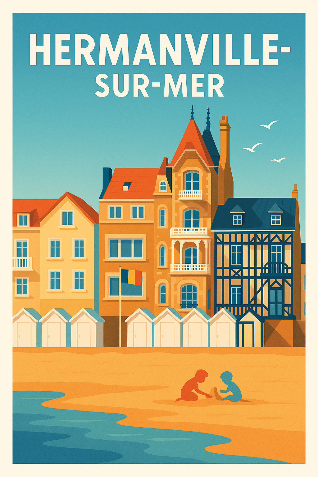 Affiche de Hermanville-sur-Mer - Charme balnéaire et douceur de vivre