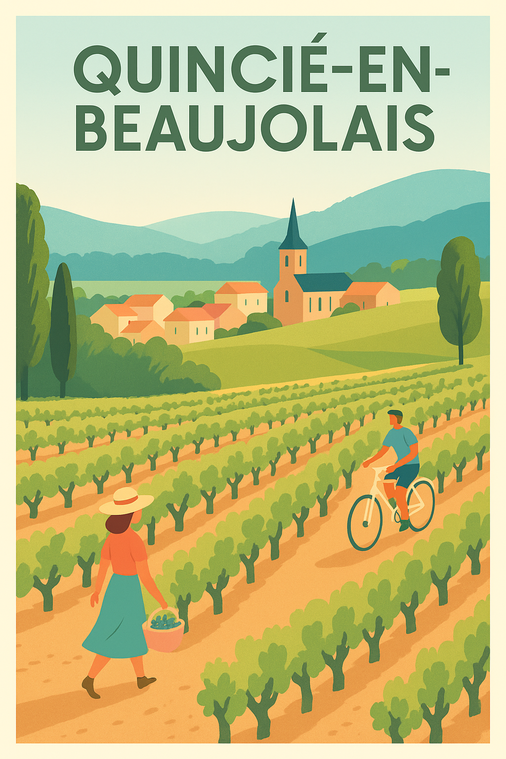 Affiche de Quincié-en-Beaujolais - Charme bucolique au cœur des vignobles