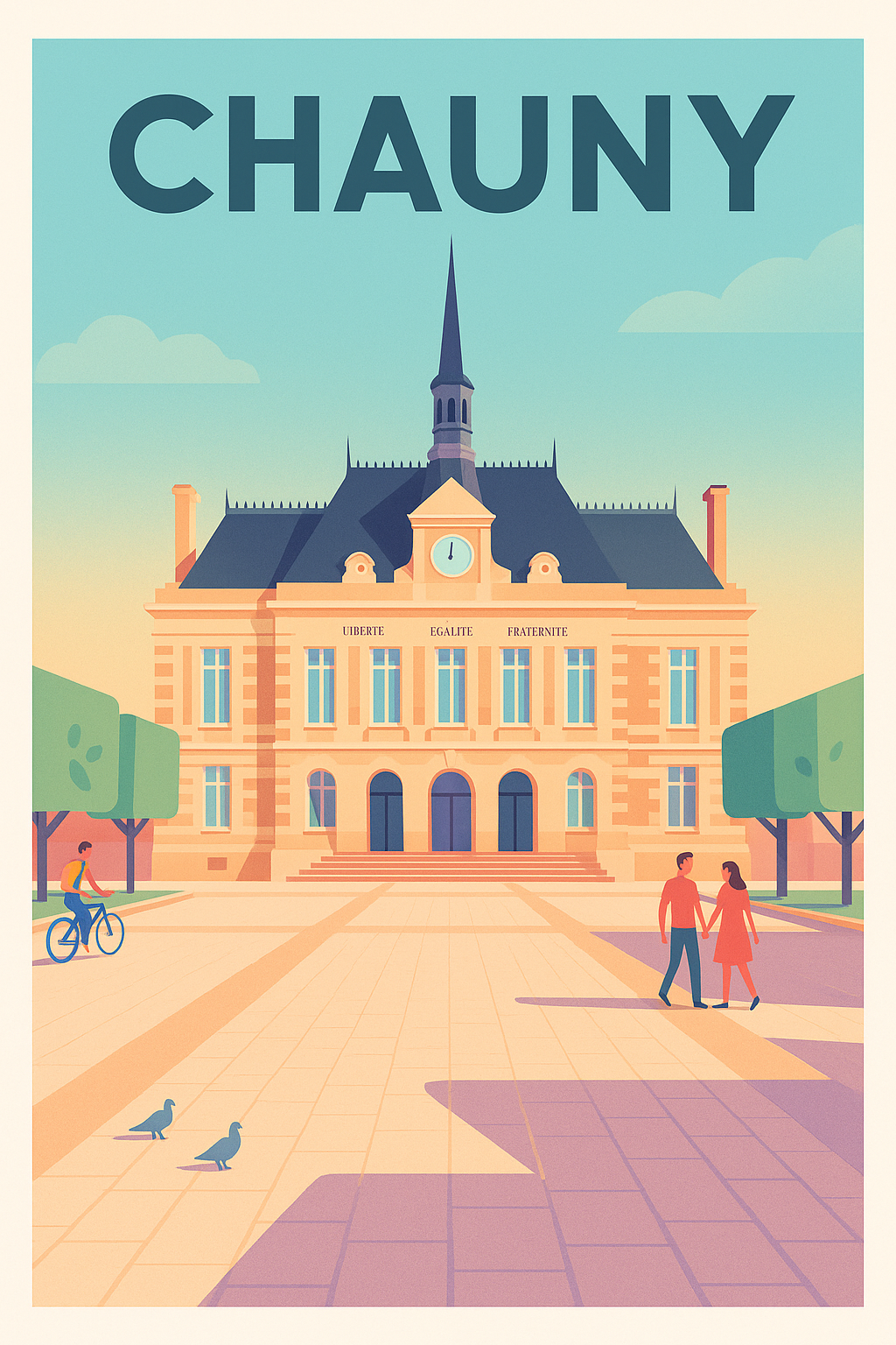 Affiche de Chauny - Élégance et sérénité au cœur de la ville