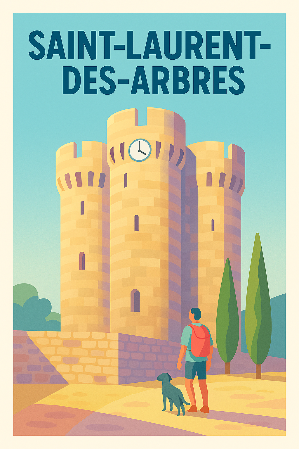 Affiche de Saint-Laurent-des-Arbres - Découvrez son charme médiéval