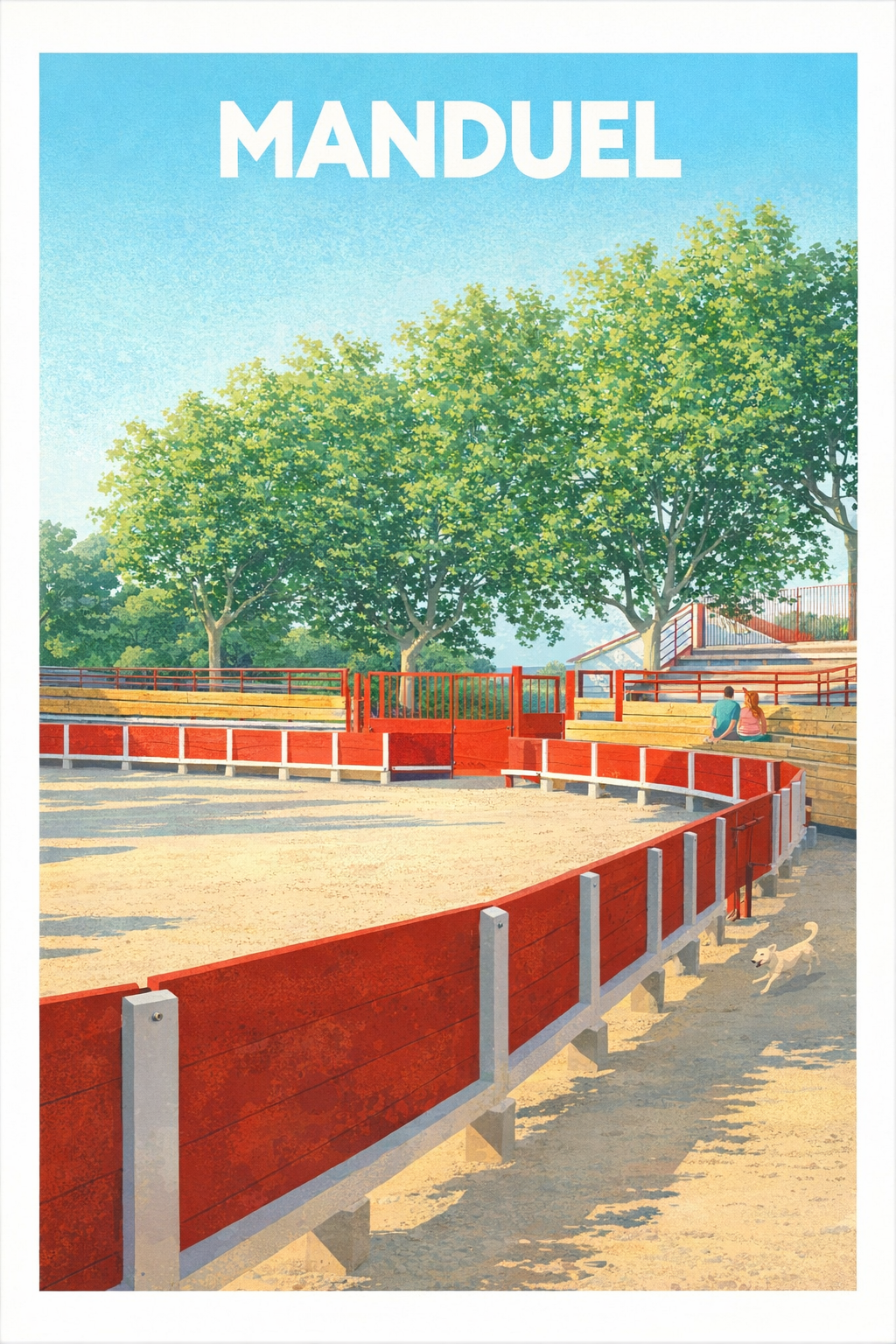 Affiche de Manduel - Le charme authentique de l'arène ensoleillée