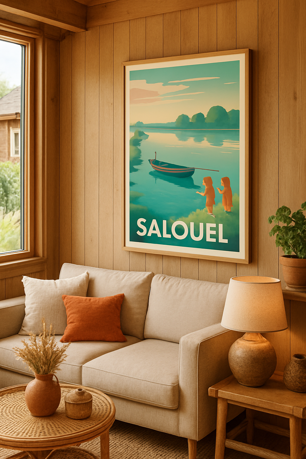 Mise en situation Affiche de Salouël - Douceur et Sérénité au Fil de l'Eau