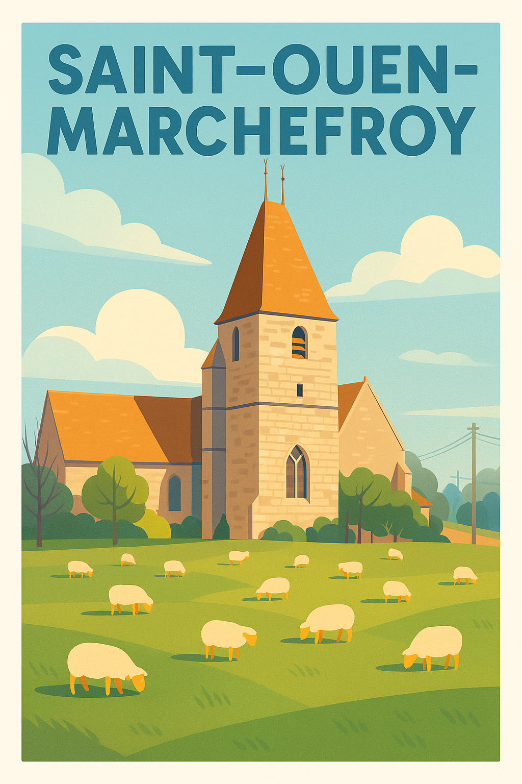 Affiche de Saint-Ouen-Marchefroy - Charme champêtre et patrimoine