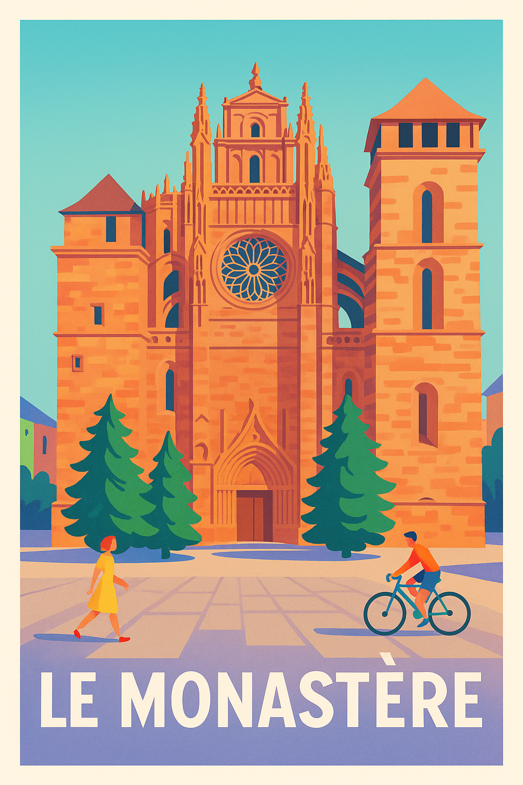 Affiche Le Monastère — Charme historique et douceur de vivre · poster d'art de Le Monastère