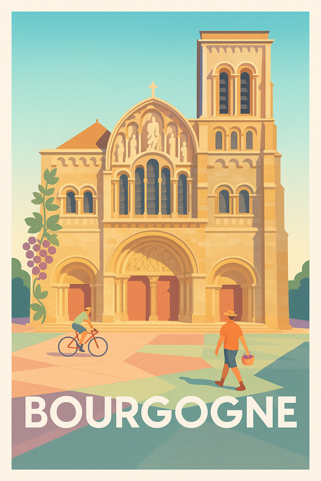 Affiche de Bourgogne - L'élégance intemporelle au cœur de la région viticole