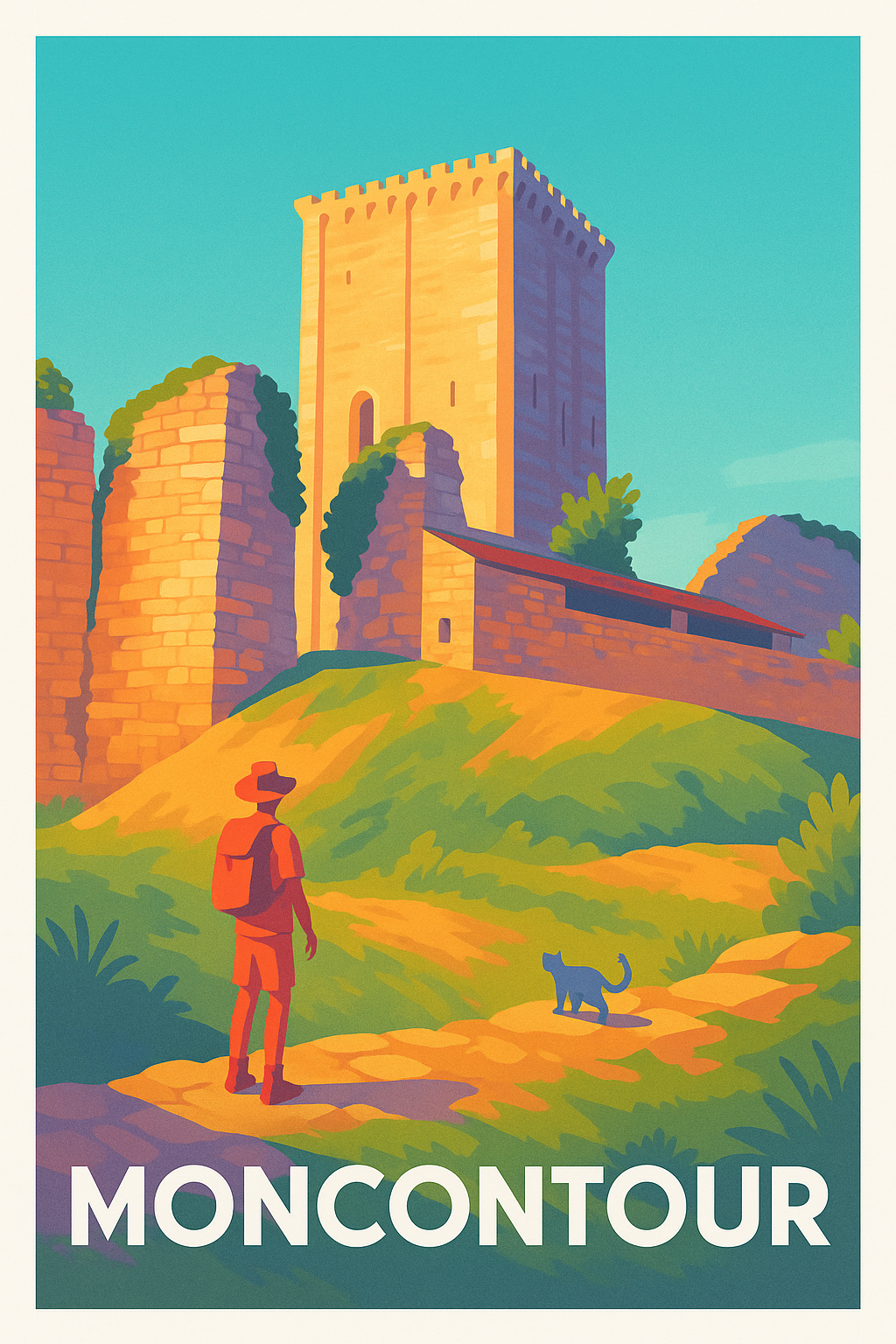 Affiche Moncontour — Immersion au cœur d'un village historique · poster d'art de Moncontour