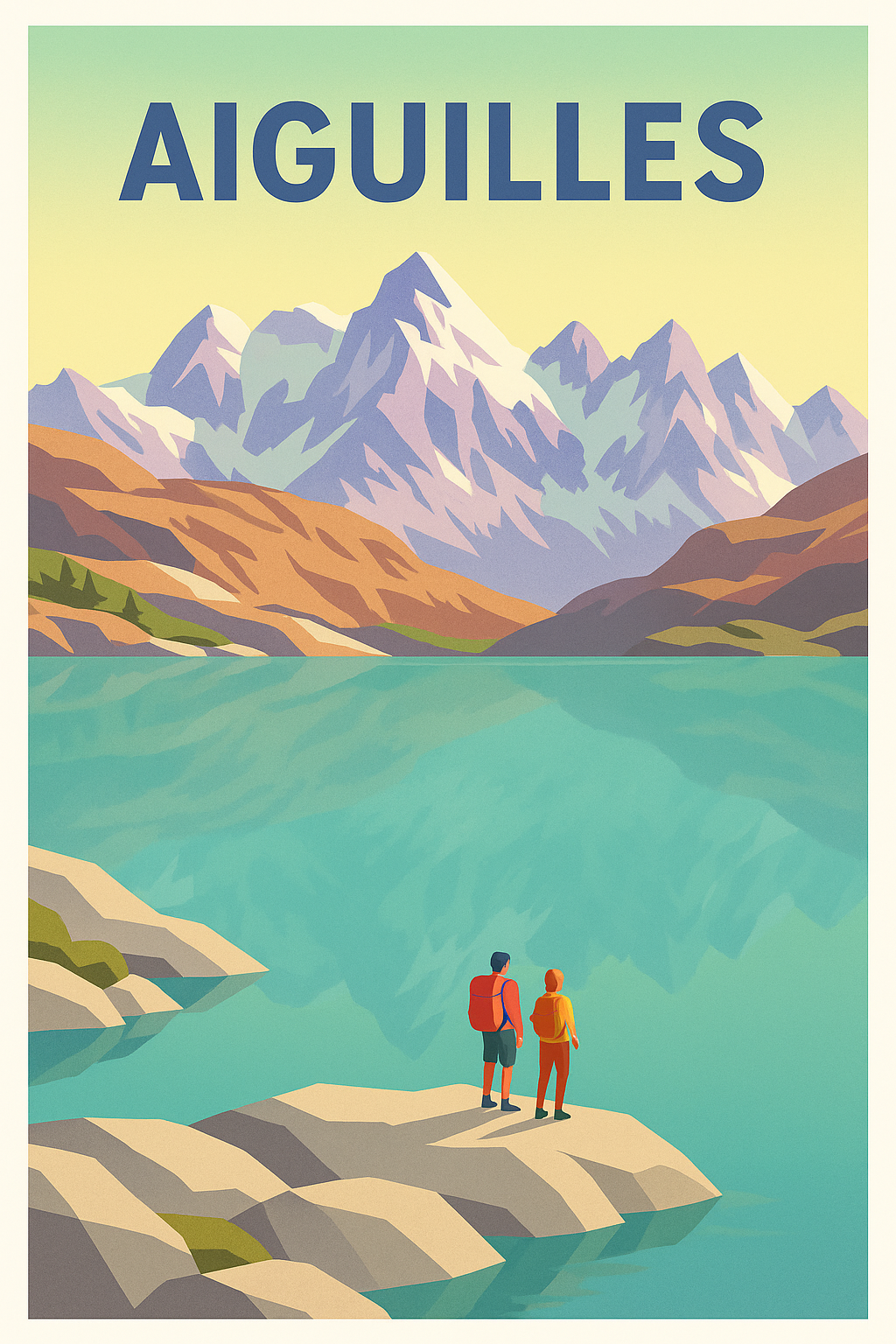 Affiche Aiguilles — Invitation à la découverte des sommets alpins · poster d'art de Aiguilles