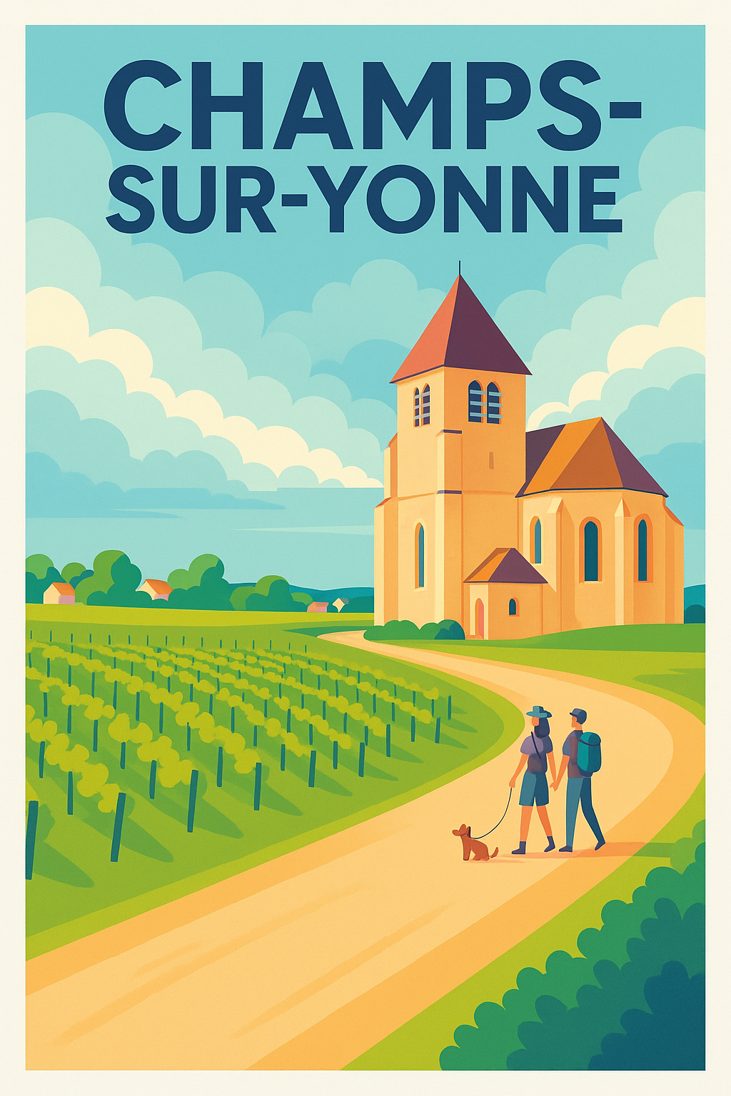 Affiche de Champs-sur-Yonne - Promenade champêtre au cœur des vignes