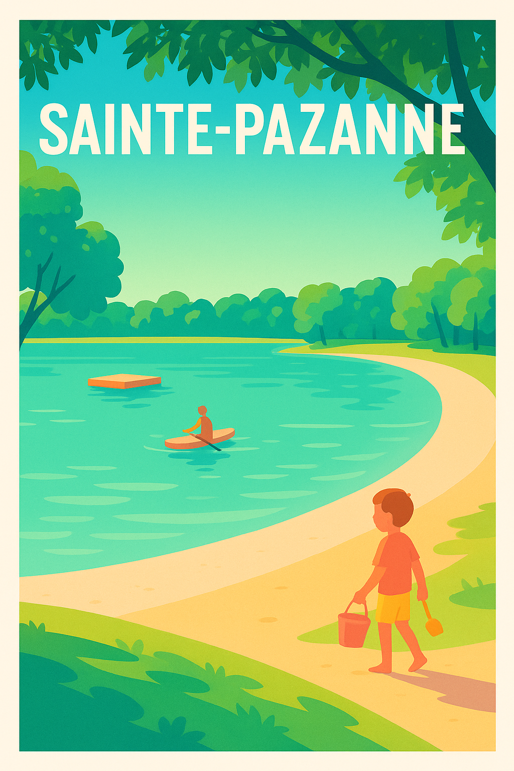 Affiche de Sainte-Pazanne - Instant de fraîcheur au bord de l'eau