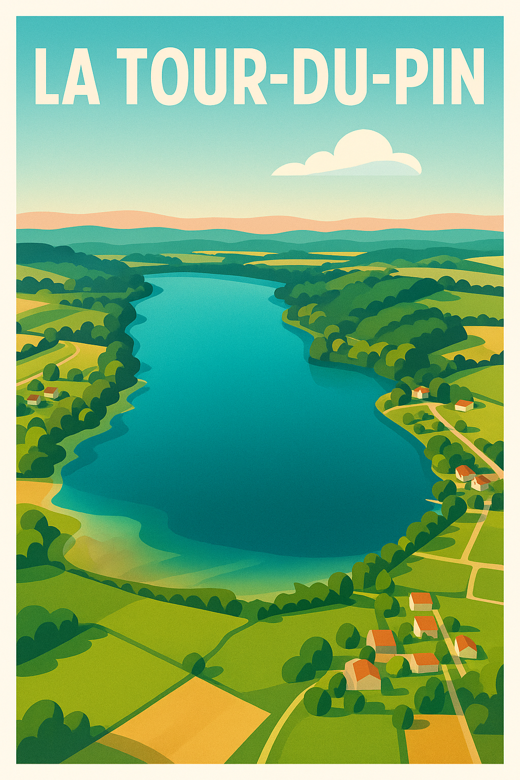 Affiche de La Tour-du-Pin - paysage naturel et paisible