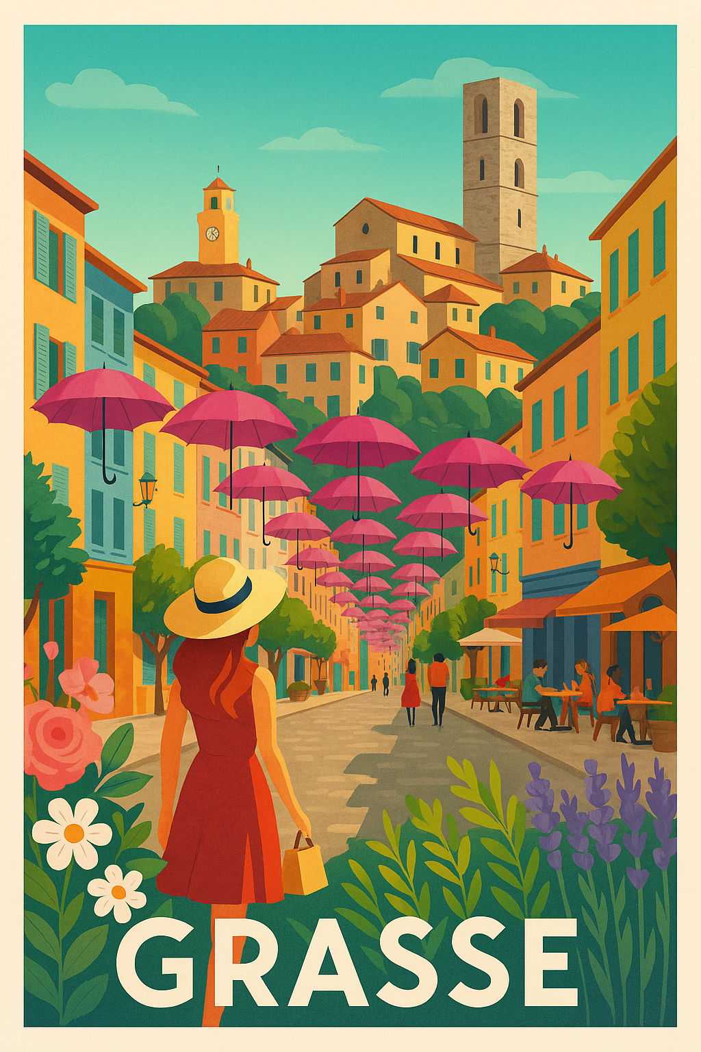 Grasse - La capitale parfumée sous un ciel de parapluies