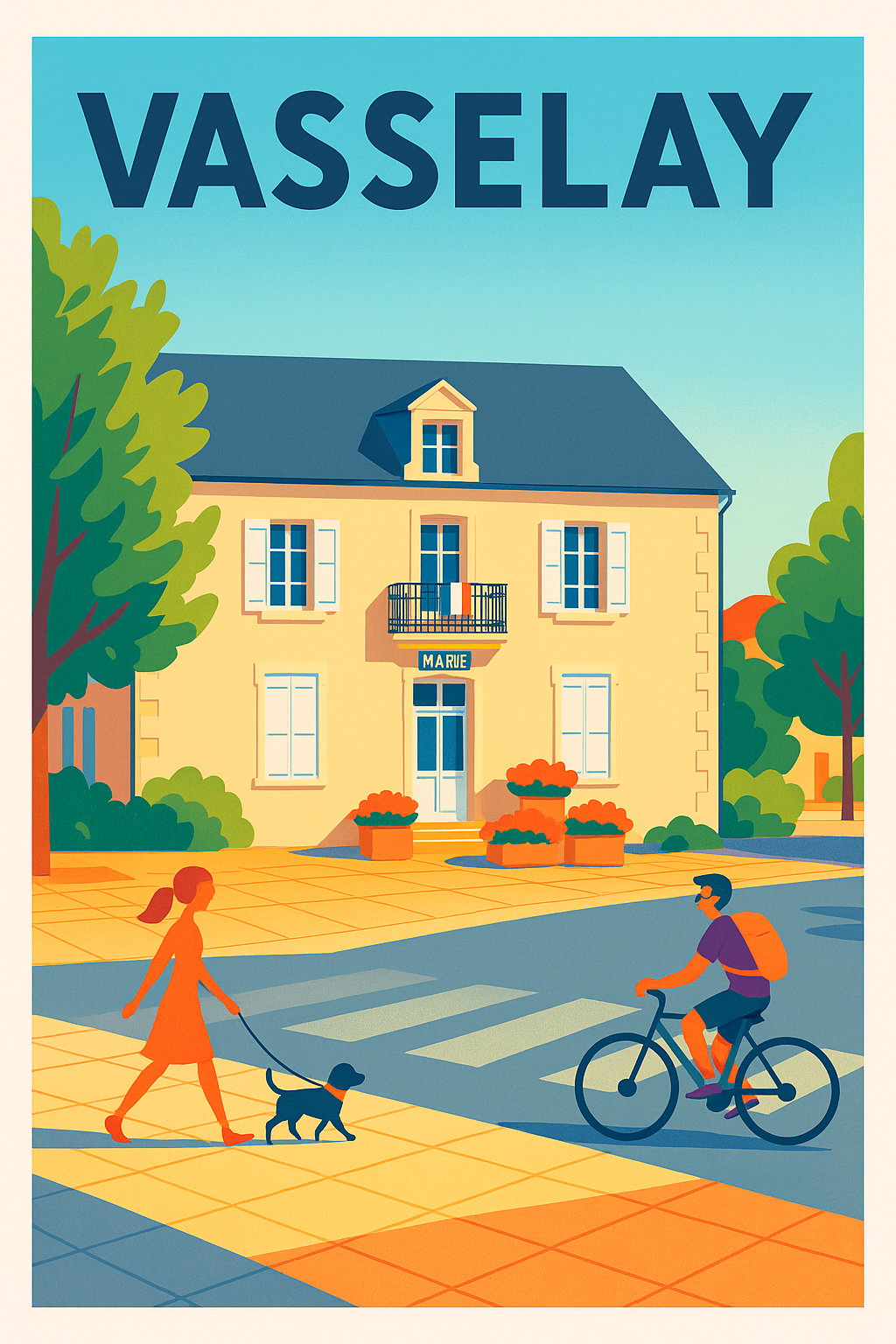 Affiche de Vasselay - Charme et sérénité d’une petite ville française