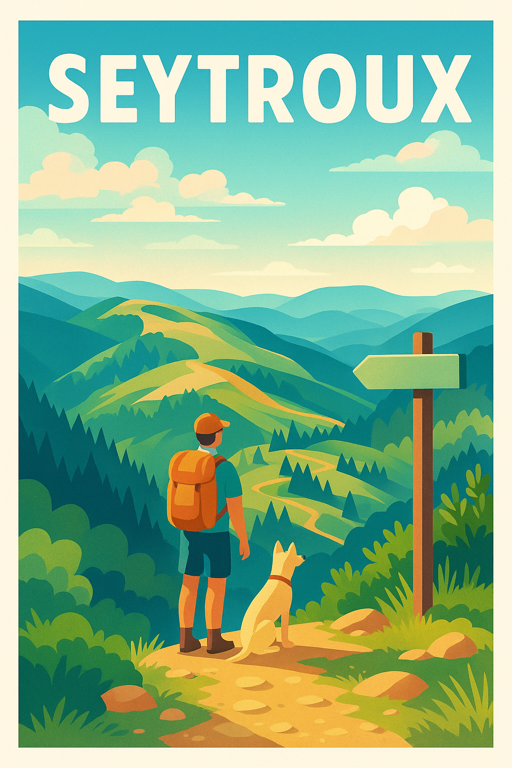 Affiche Seytroux — Randonnée et nature à l'infini · poster d'art de Seytroux