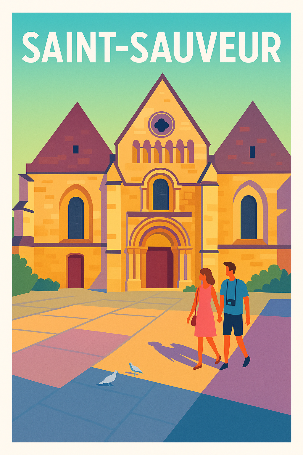 Affiche de Saint-Sauveur - Une escapade romantique au cœur de la vieille ville