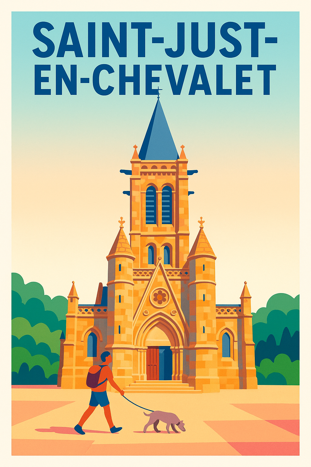 Affiche de Saint-Just-en-Chevalet - Charme et patrimoine au cœur de la Loire