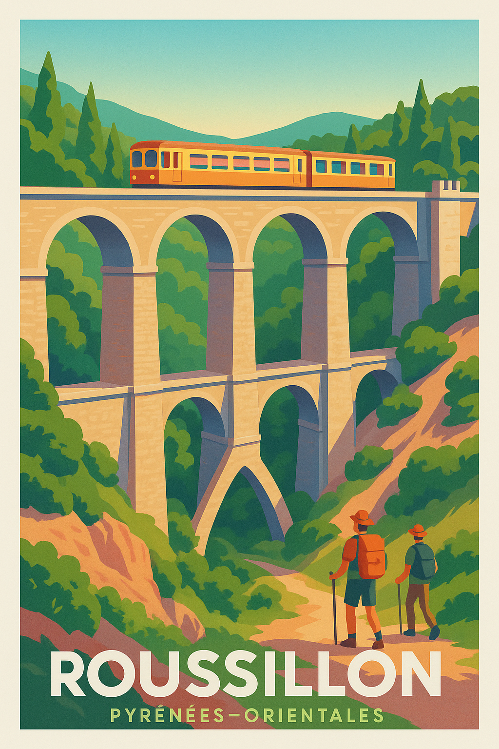 Affiche de Roussillon - Évasion nature et patrimoine