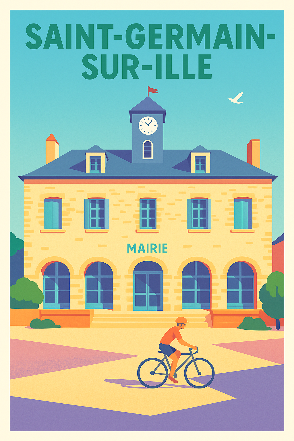 Affiche de Saint-Germain-sur-Ille - Charme et douceur à la Mairie